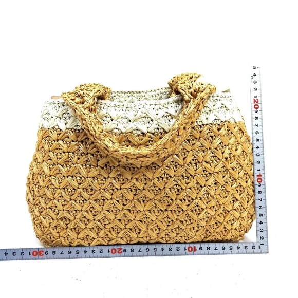 Authentic Prada Hand Bag Brown Raffia mn715-112925 - Picture 2 of 16